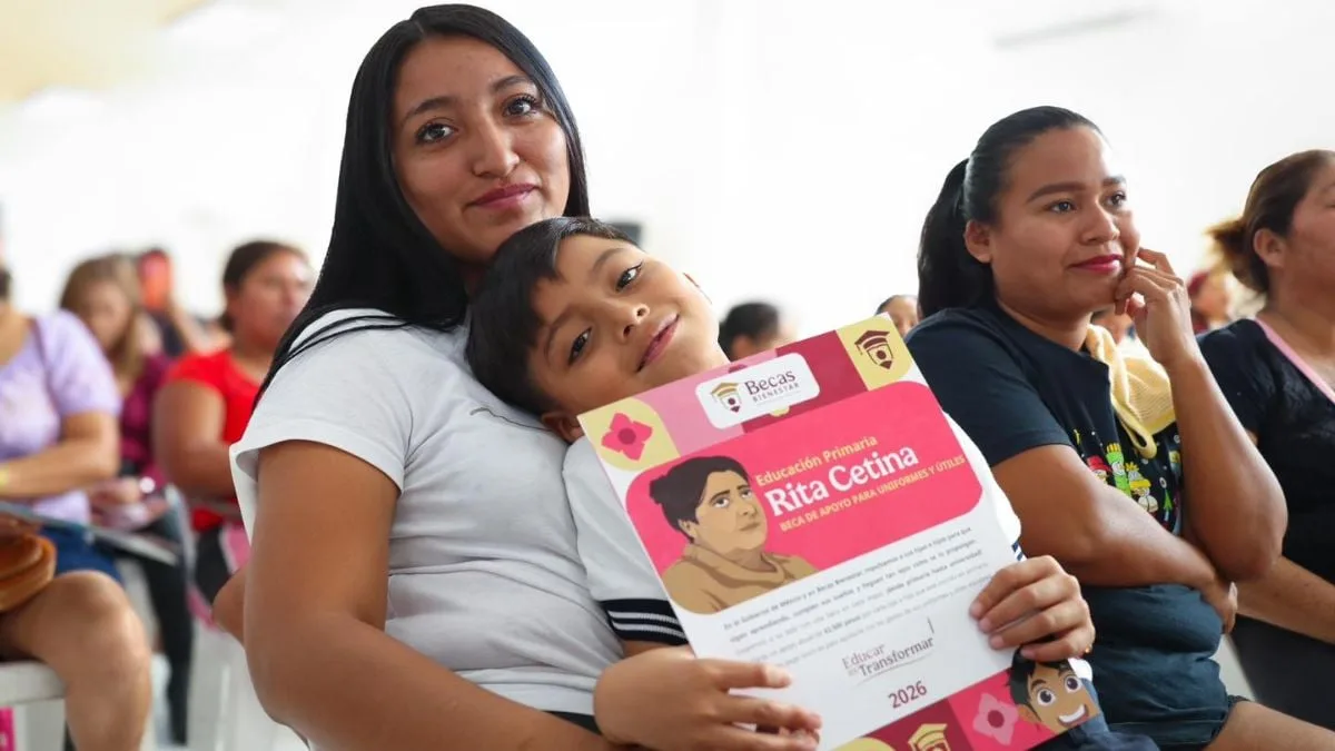 Comienza entrega de tarjetas de la Beca Rita Cetina Primaria 2026: requisitos y fechas clave