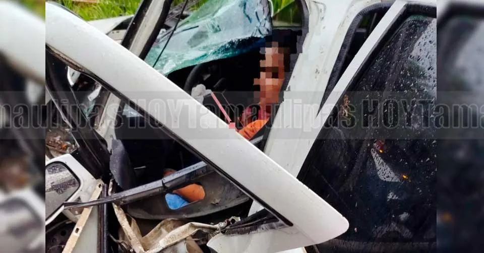 Accidente frontal en carretera Mante-Victoria deja varios heridos; conductor se dio a la fuga