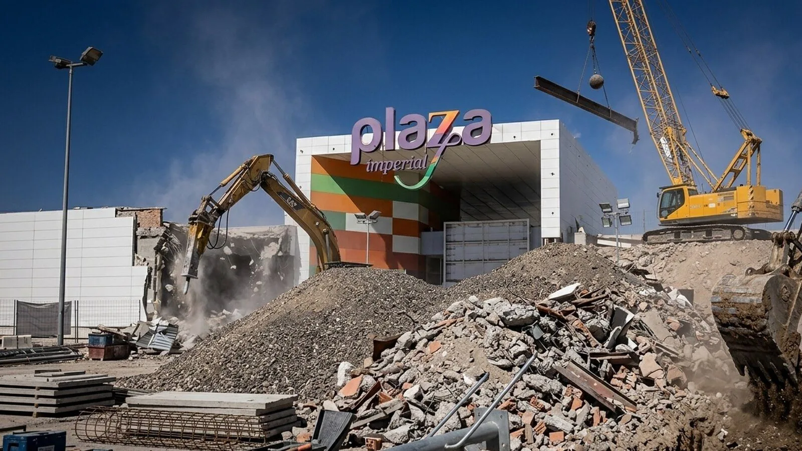 Avanzan las obras del nuevo centro comercial Plaza Park que reemplazará a Plaza Imperial
