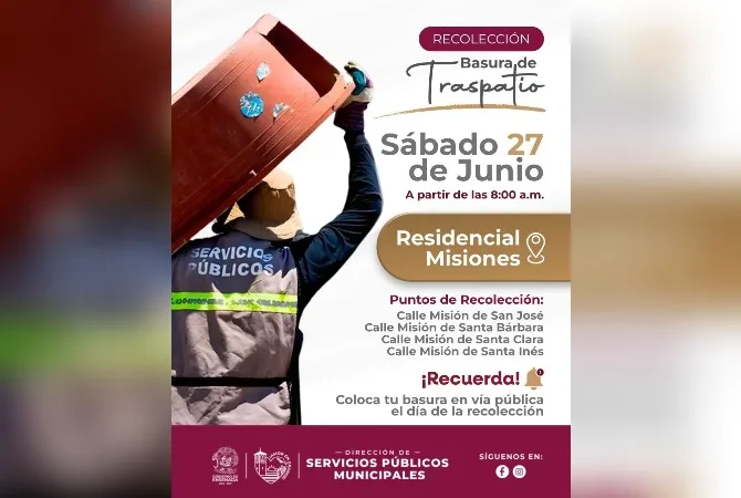 Ayuntamiento de Ensenada realizará jornada de limpieza para eliminar basura de traspatio en Residencial Misiones