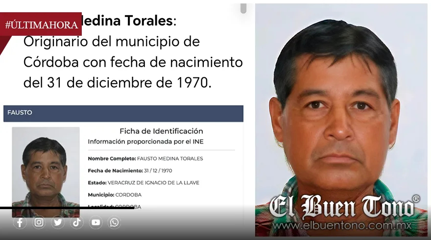 Confirman identidad de Fausto Medina Torales, desaparecido originario de Córdoba