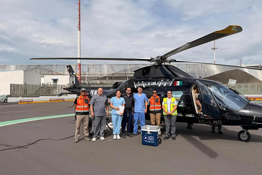 Coordinan traslado aéreo de hígado donado desde Puebla a Ciudad de México