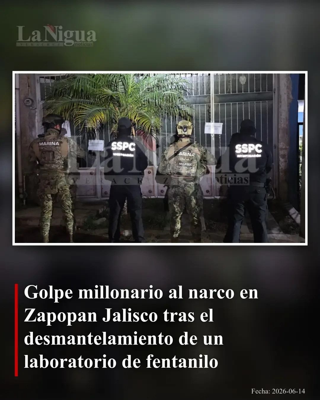 Desmantelan laboratorio de fentanilo en Zapopan y evitan la distribución de cientos de miles de dosis