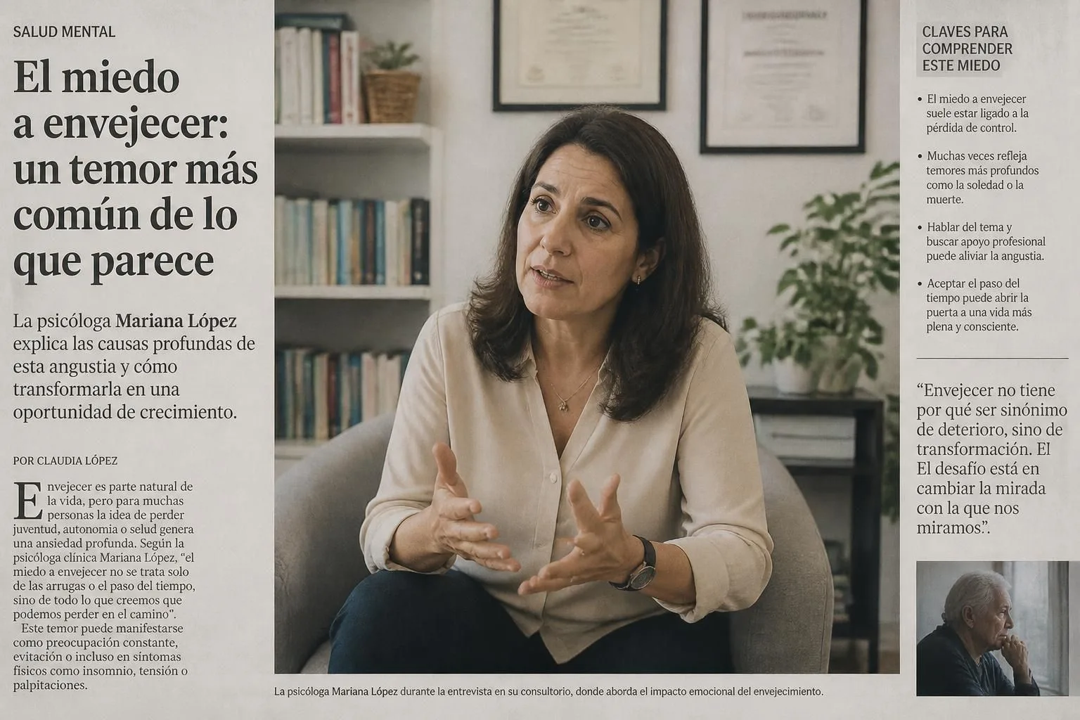 El miedo a envejecer: causas, efectos y cómo enfrentarlo desde la psicología