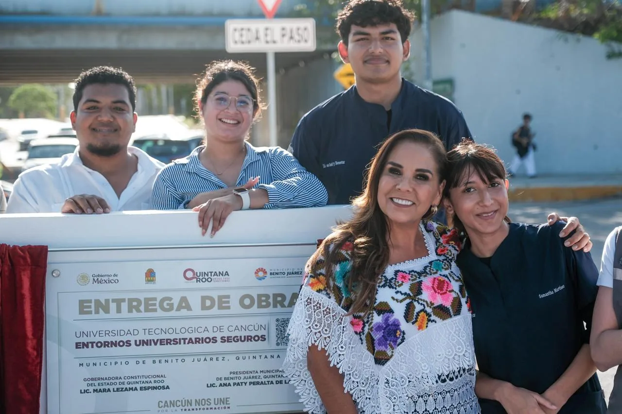 Entregan obras que mejoran la seguridad y movilidad en entorno universitario de Cancún