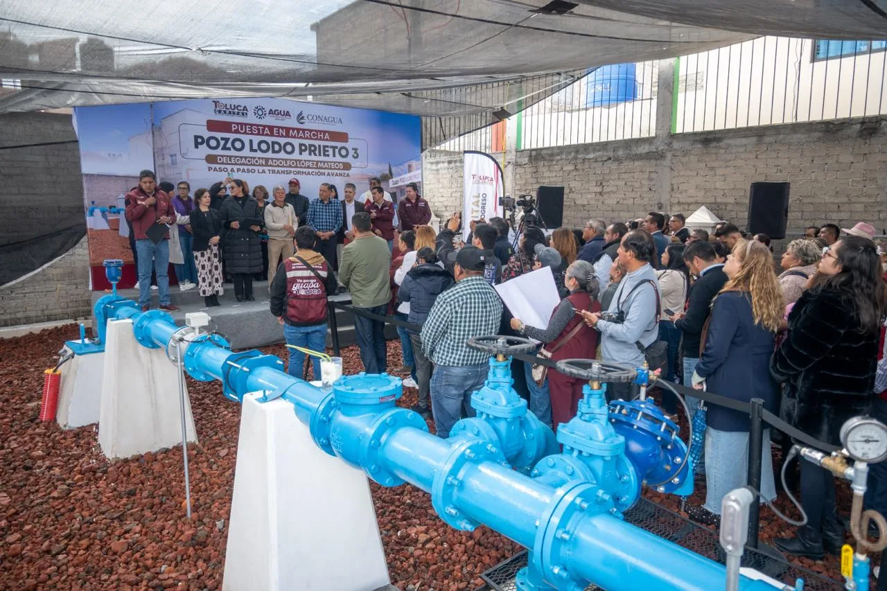 Entregan pozo número 14 en Toluca para abastecer agua a más de 30 mil habitantes