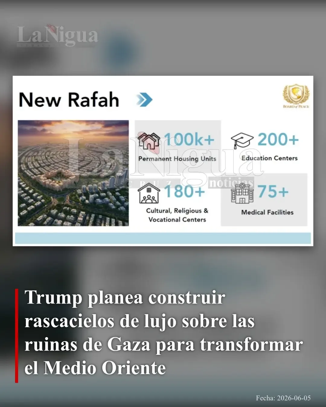 Estados Unidos propone reconstruir Gaza con rascacielos y nuevas urbanizaciones