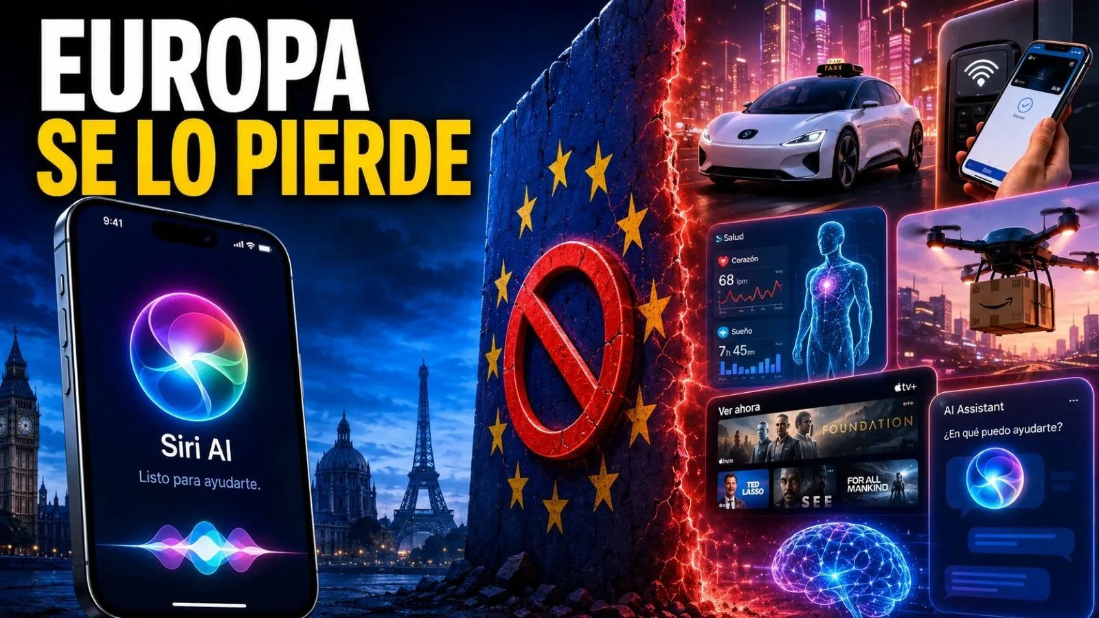Europa pierde acceso inmediato a Siri AI y otras innovaciones tecnológicas por regulación estricta