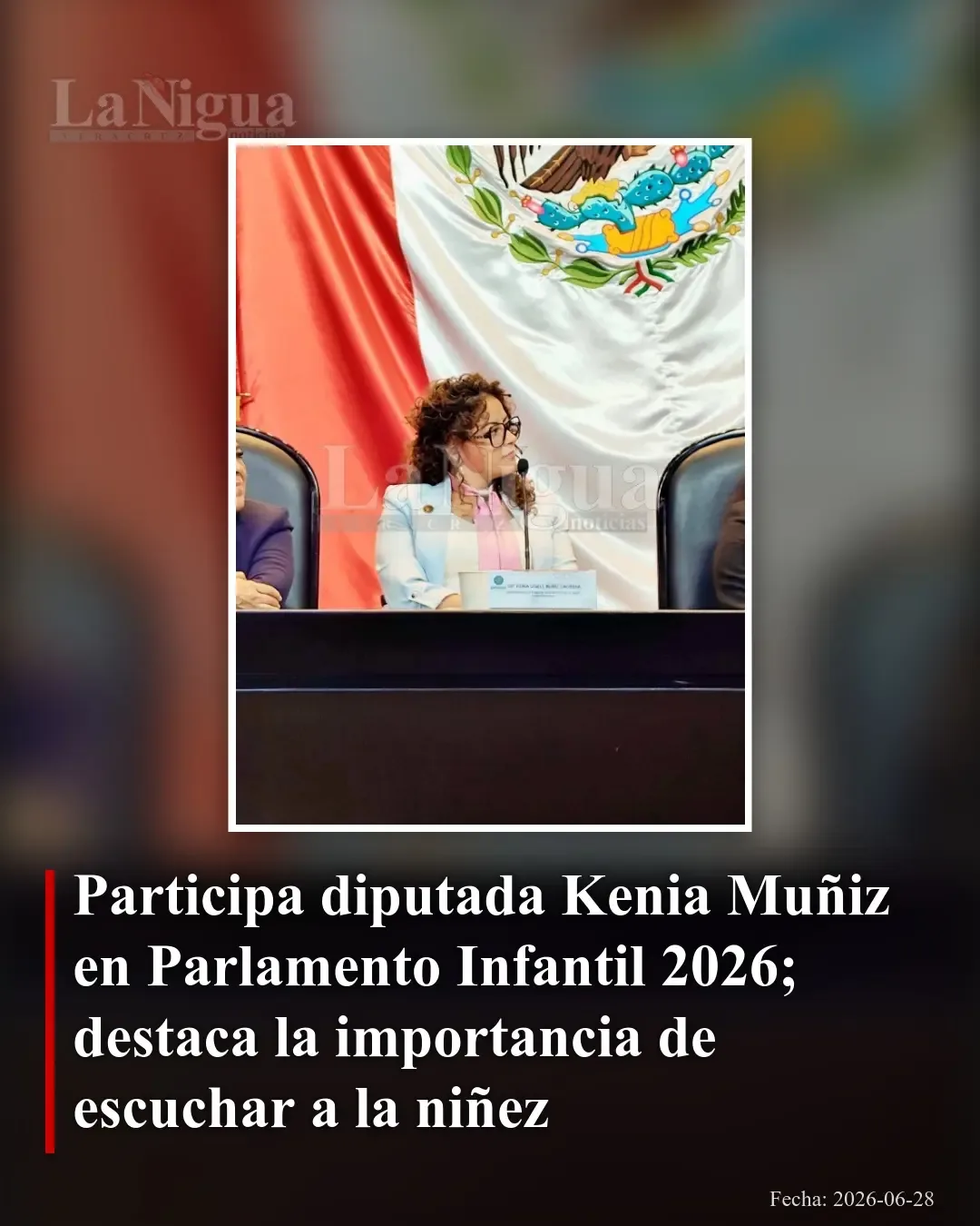 Kenia Muñiz impulsa la participación infantil en el Parlamento Infantil 2026