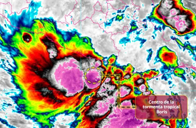 La tormenta tropical Boris avanza frente a costas del Pacífico con lluvias intensas