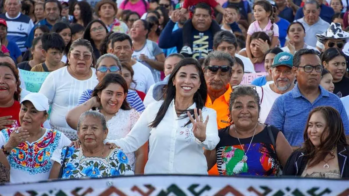 Marybel Villegas impulsa unidad y defiende la soberanía nacional en marcha masiva en Cancún