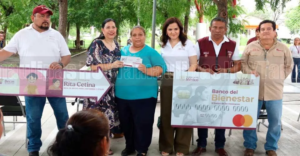 Más de 3 mil estudiantes de primaria en El Mante recibieron la Beca Rita Cetina