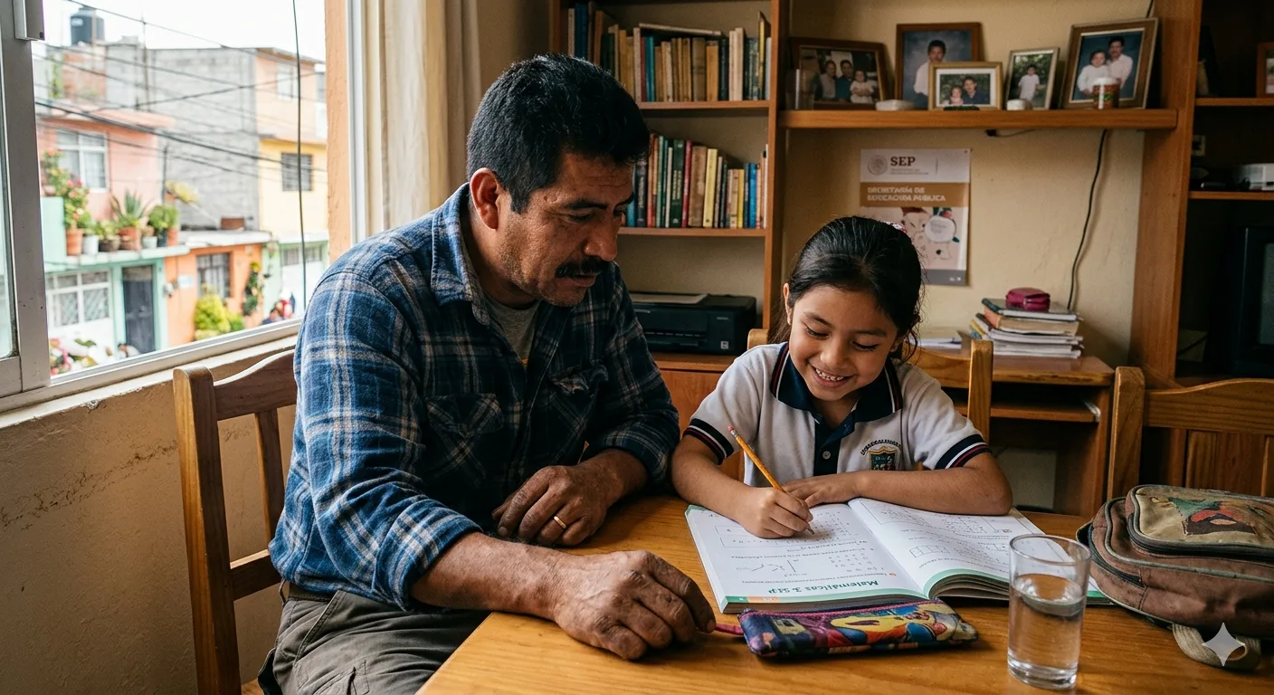 Más de la mitad de los padres en México solo cuentan con educación básica, revela el Inegi
