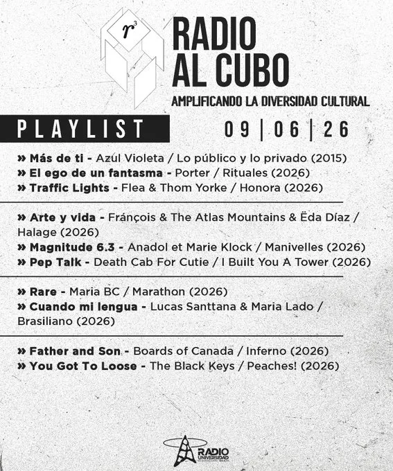 Radio al Cubo presenta un variado programa con música de Porter, Flea, Thom Yorke y María BC