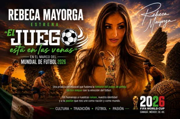 Rebeca Mayorga lanza “El juego está en las venas” como himno para el Mundial 2026