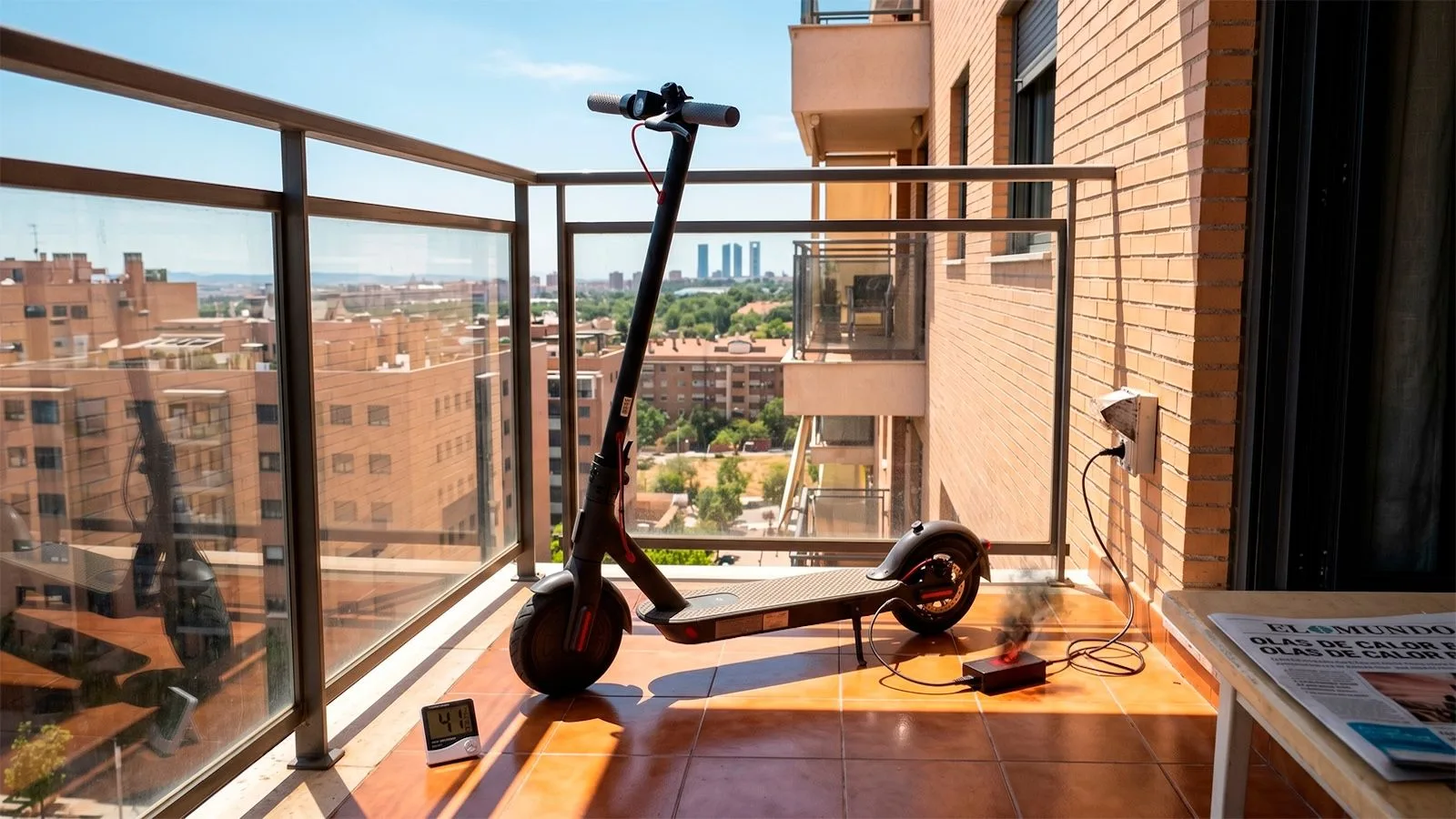 Riesgos de cargar un patinete eléctrico al sol: precauciones para evitar incendios en verano