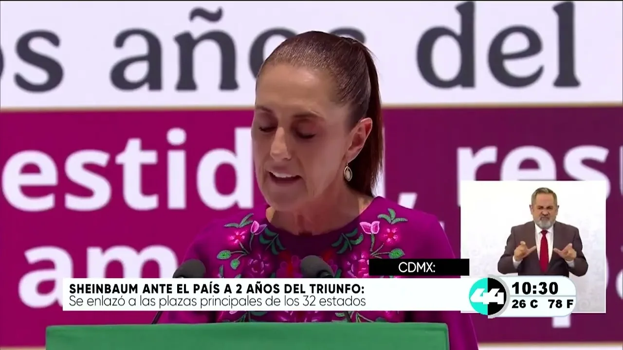Sheinbaum celebra dos años de gobierno con un llamado a la austeridad y soberanía