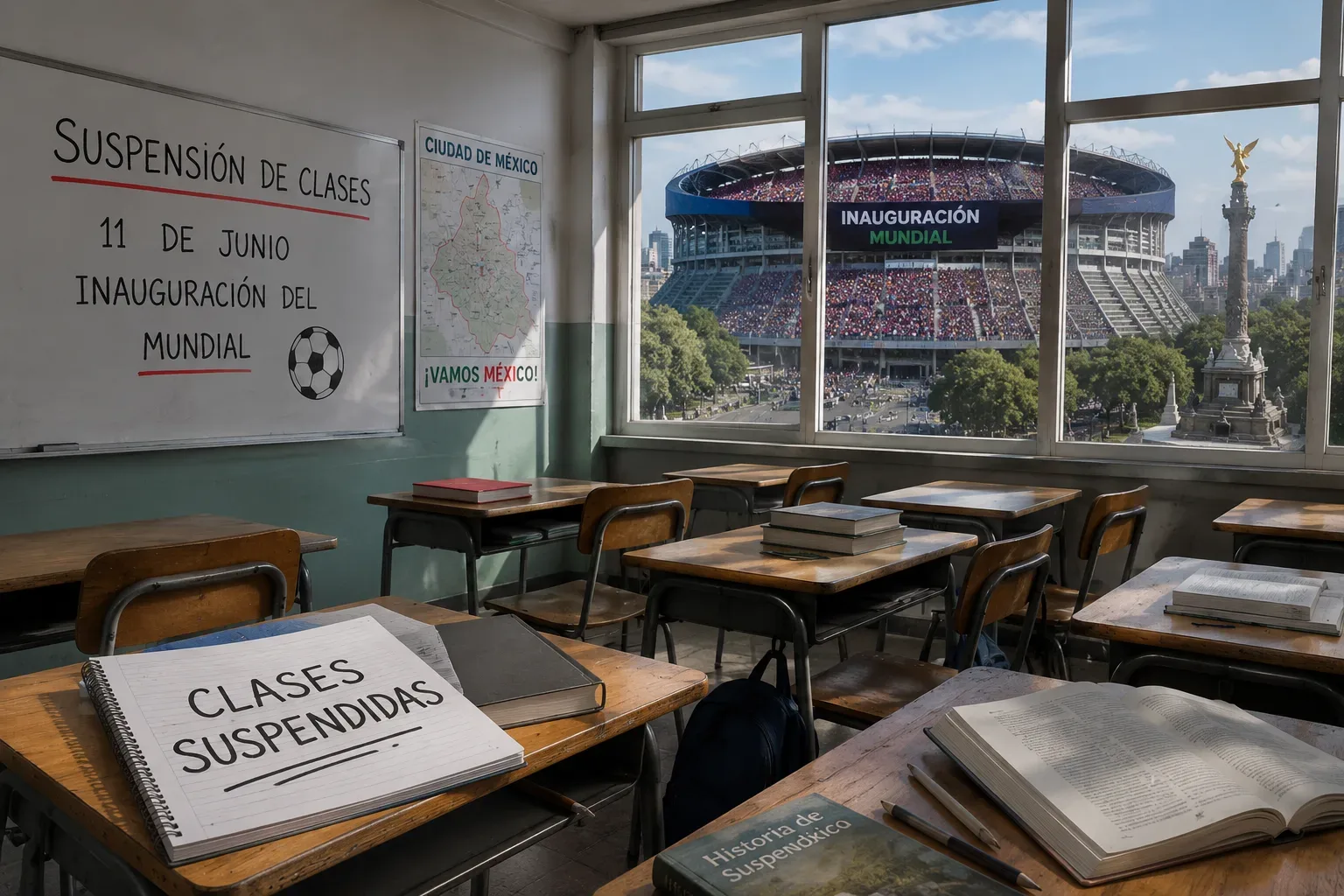 Suspensión masiva de clases y oficinas en CDMX por inauguración del Mundial 2026