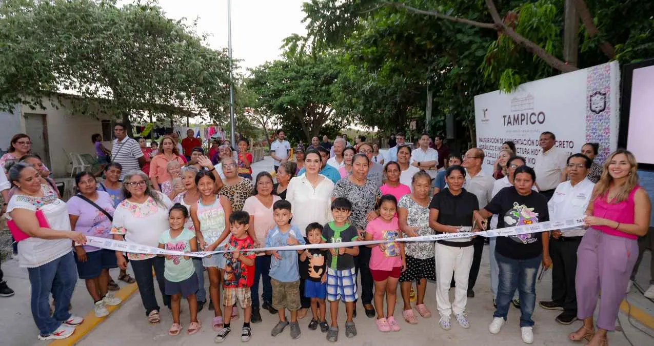 Tampico moderniza vialidades y drenaje en colonia Luis Donaldo Colosio con inversión de más de 7 millones