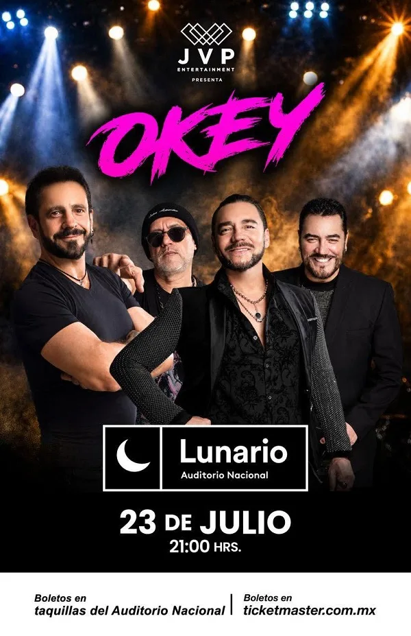 Okey regresa con un concierto en el Lunario que revive los éxitos de los 80 y 90