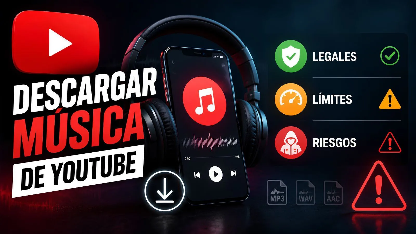 Cómo descargar música de YouTube de forma legal y evitar riesgos con archivos MP3