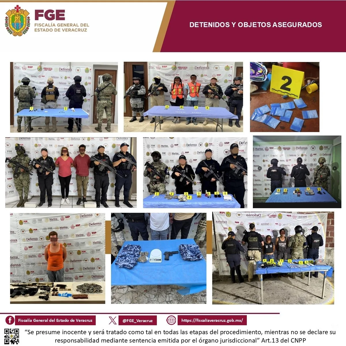 Detienen a 25 personas tras 37 cateos en 27 municipios de Veracruz