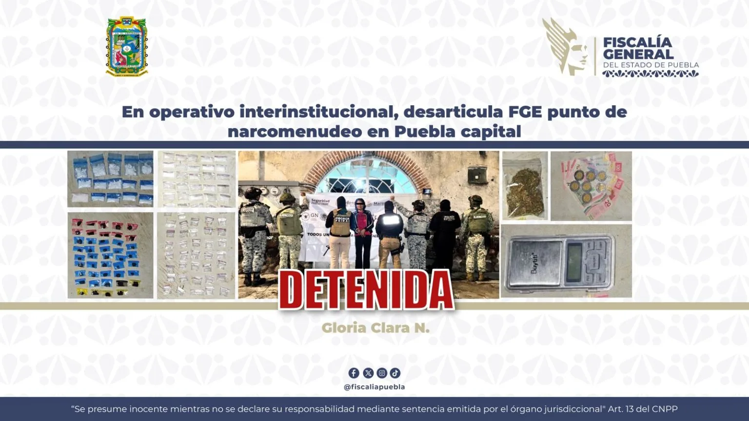 Detienen a mujer durante operativo contra narcomenudeo en colonia El Porvenir, Puebla