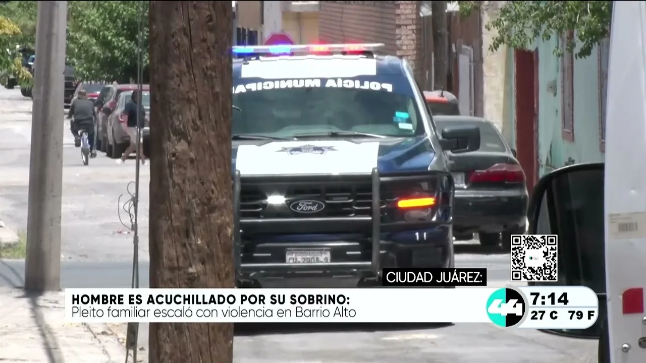 Discusión familiar termina en ataque con arma blanca entre sobrino y tío