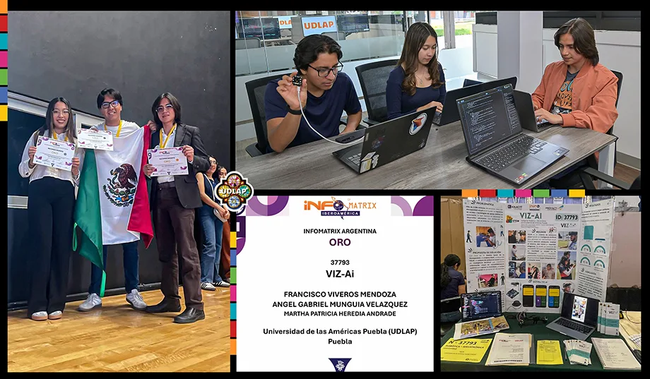 Estudiantes de la UDLAP ganan oro con dispositivo para personas con discapacidad visual