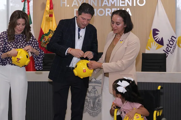 Gobierno de Morelia inicia colecta Teletón 2026 con donativo inicial para CRIT Michoacán