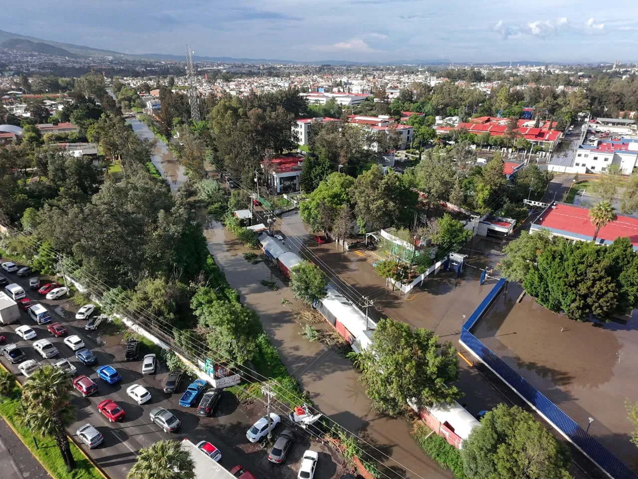 Lluvias causan encharcamientos, inundaciones y caída de árbol en diversas zonas de Morelia
