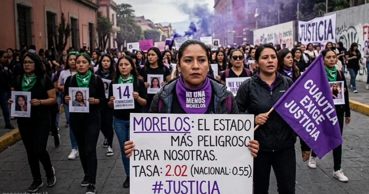 Morelos encabeza la tasa nacional de feminicidios con cifra cuatro veces mayor al promedio