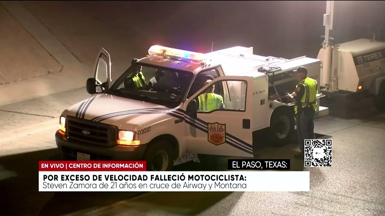 Motociclista pierde la vida tras accidente por exceso de velocidad en El Paso