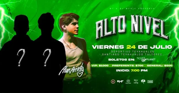 Omar Camacho, Kevin AMF y Alan Arrieta animarán la Feria de Santiago Teyahualco
