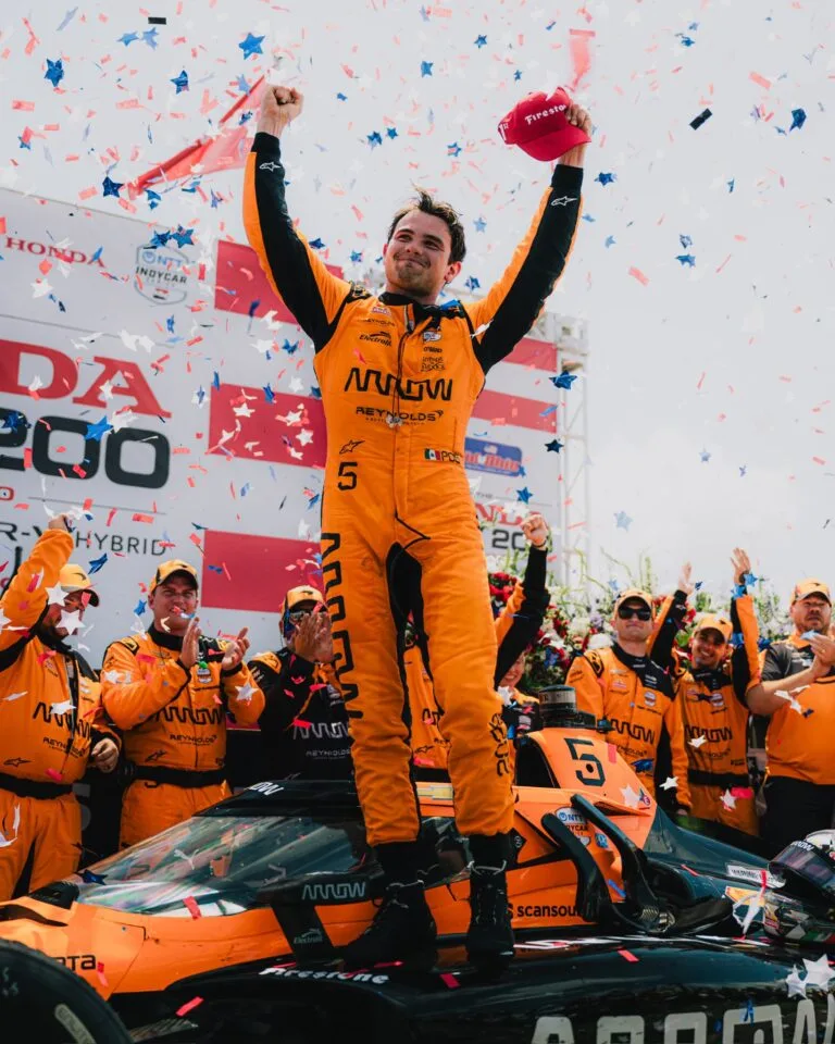 Patricio O’Ward logra su primera victoria de 2026 en la IndyCar en Mid-Ohio