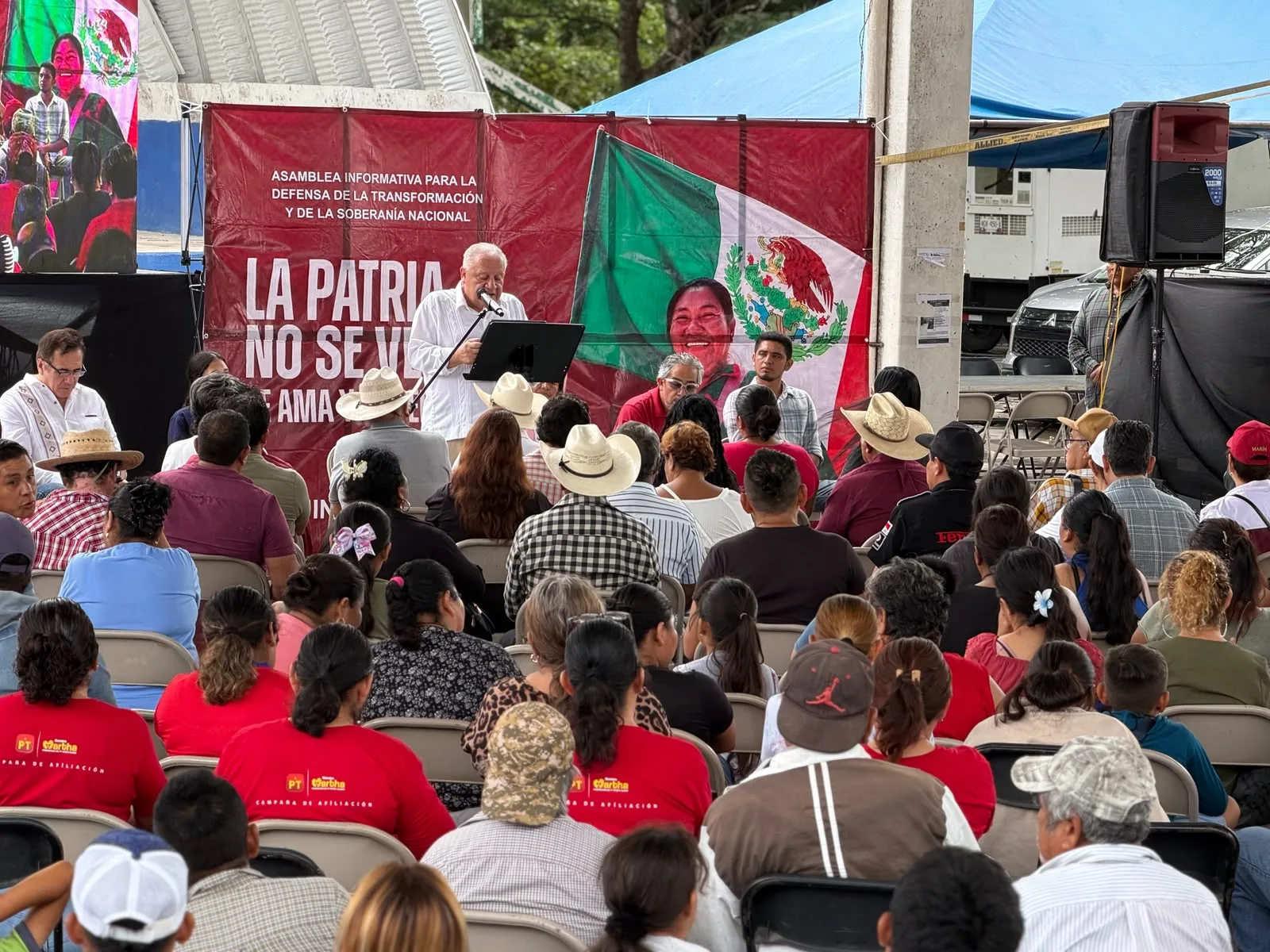 Rafael Marín lidera asamblea para defender la soberanía en la Ribera del Río Hondo