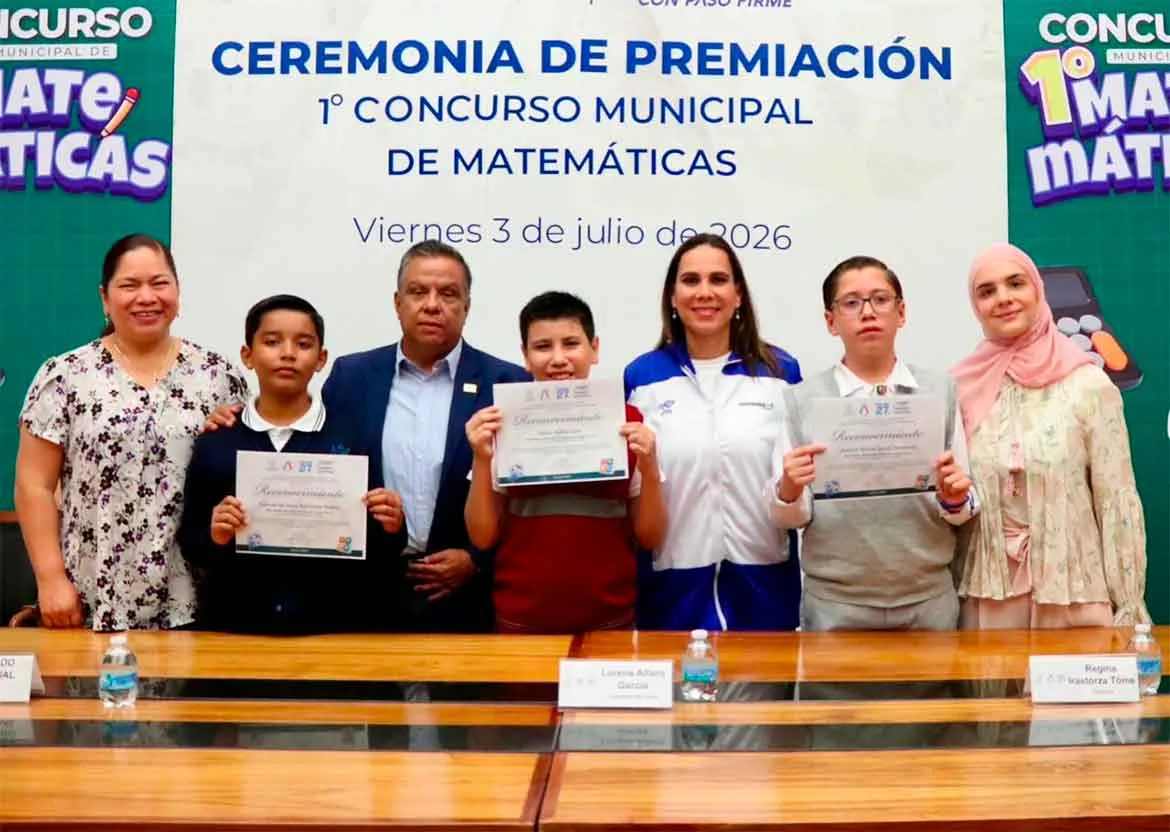 Reconocen el talento de estudiantes en el primer concurso municipal de matemáticas en Irapuato