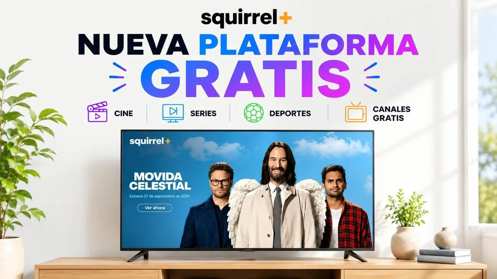 Squirrel+ lanza plataforma gratuita con películas recientes, series y deportes en vivo