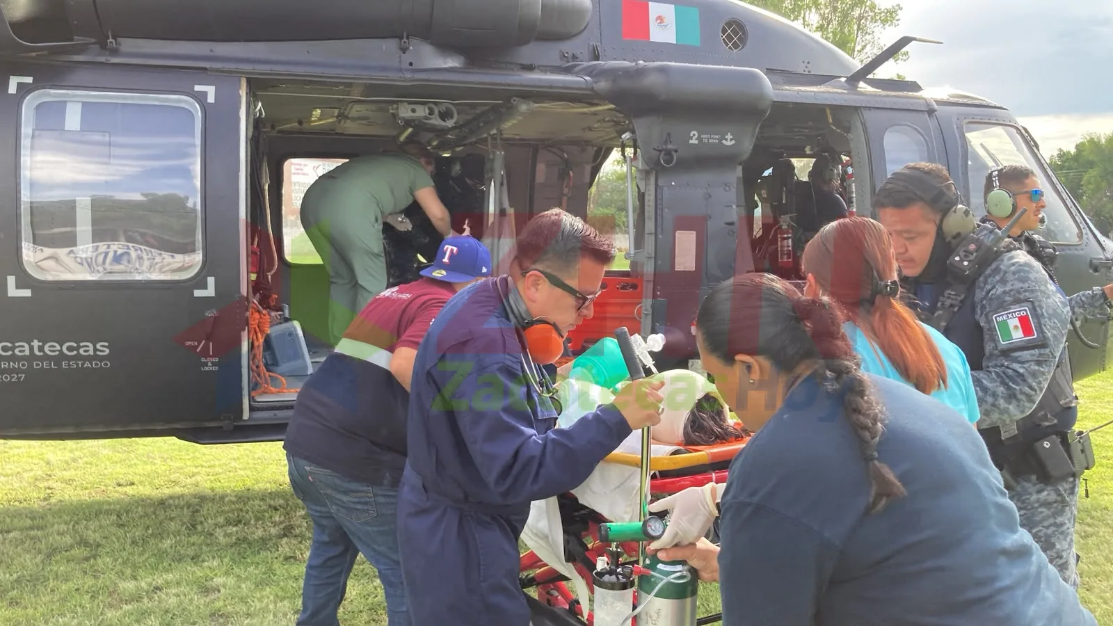 SSP realiza traslado aéreo urgente de niña lesionada para atención médica especializada