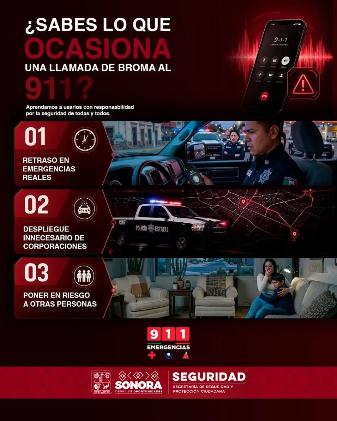 SSPC Sonora insiste en el uso adecuado del 9-1-1 para evitar saturación del sistema
